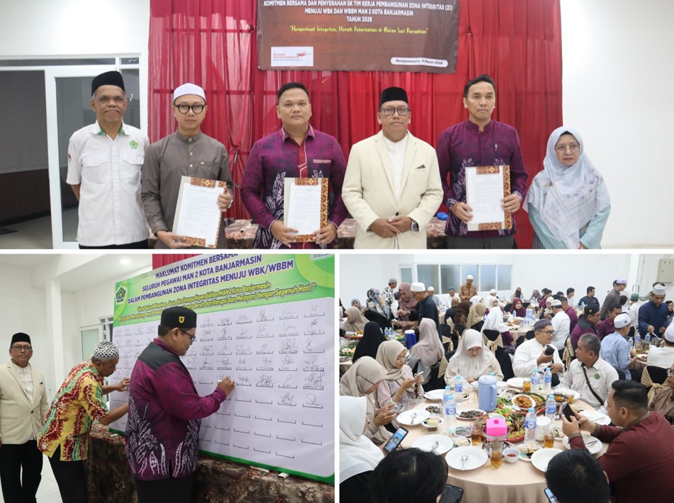 Penandatanganan Komitmen ZI MAN 2 Banjarmasin